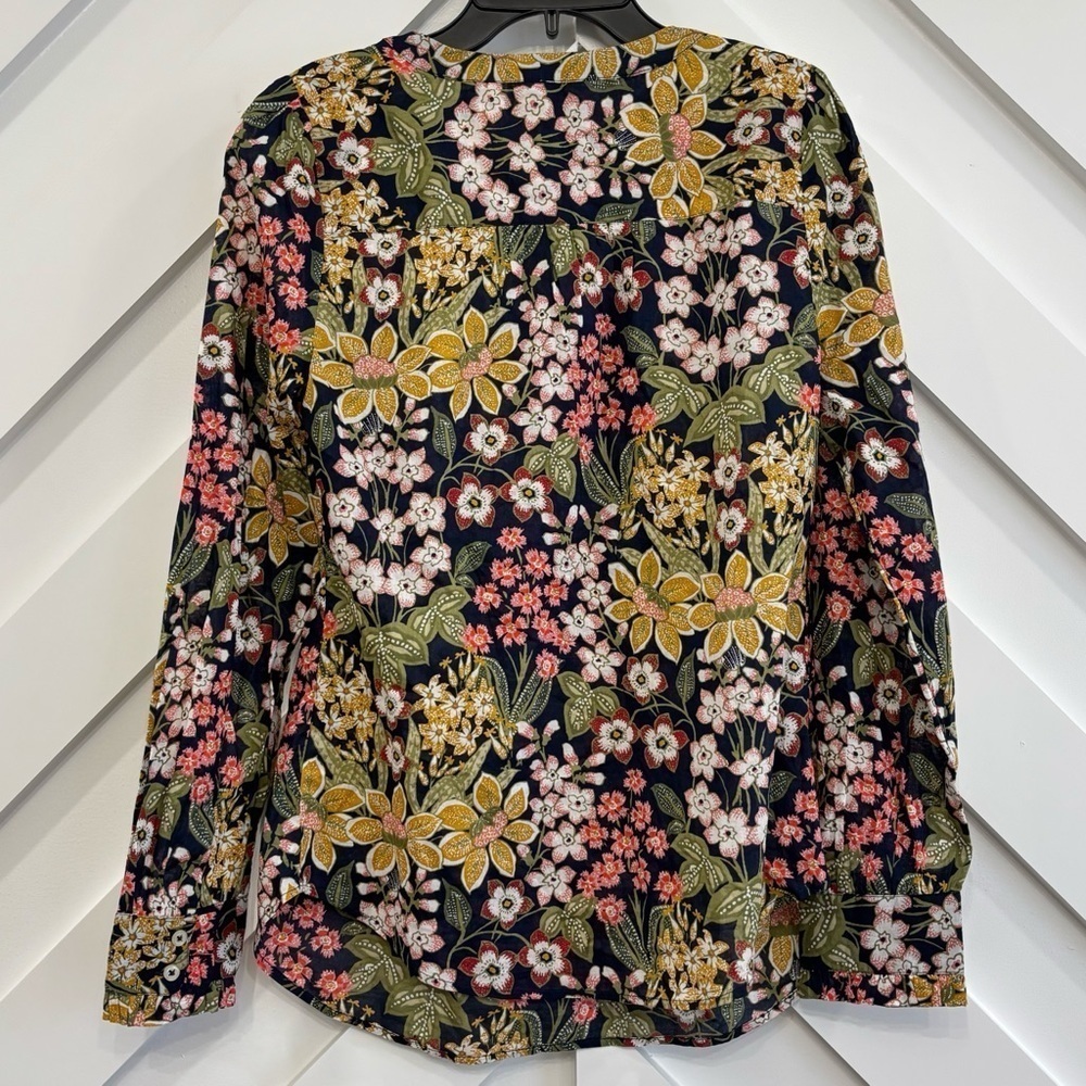 NWT Talbots Floral Popover Top Blouse Size XS - Picture 2 of 7